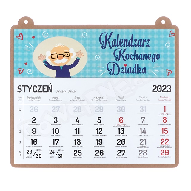 Kalendarz EKO 005 - Kalendarz Kochanego Dziadka
