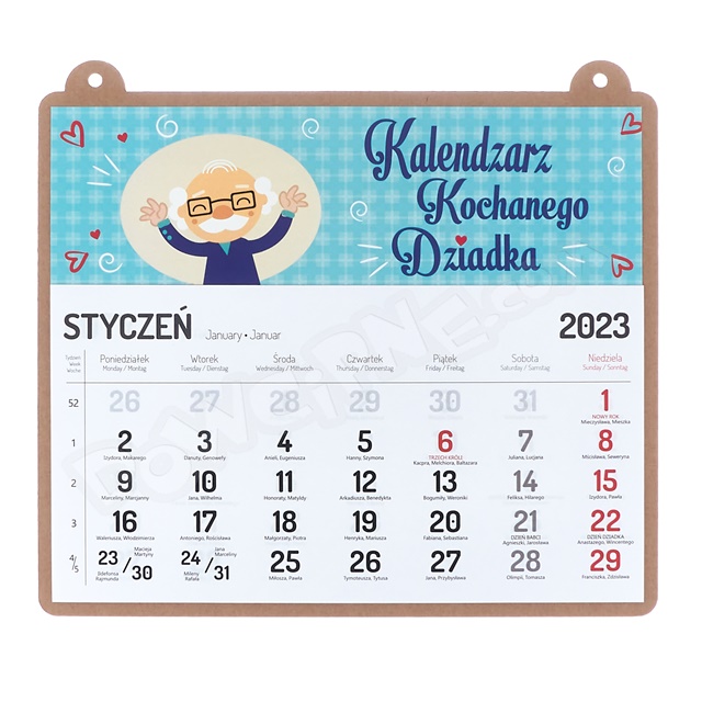 Kalendarz 2024 EKO-005 - Kalendarz Kochanego Dziadka