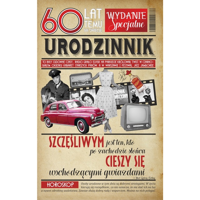 Kartka AB U-48 - 60 Urodziny