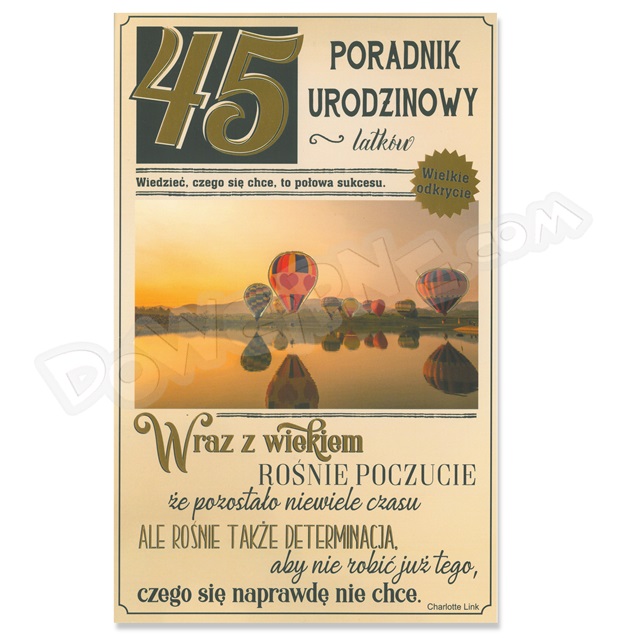 Kartka AB U-75 - 45 Urodziny