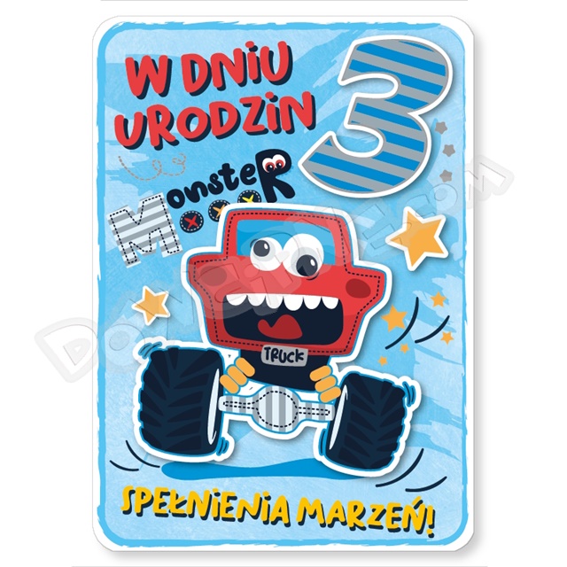Kartka AS GM-687 - 3 Urodziny