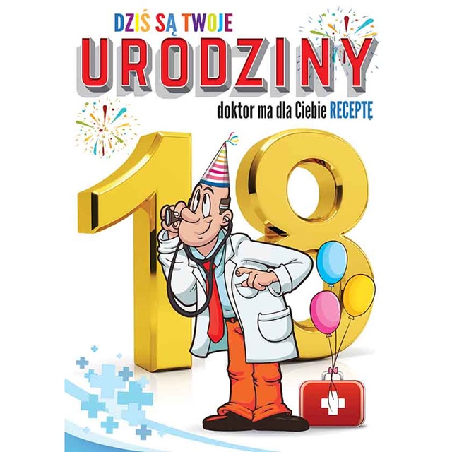 Kartka C5 - 18 lat (doktor)