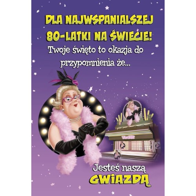 Kartka Funny TF-85 - 80 urodziny