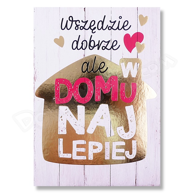 Kartka Q PP-2210 - Wszędzie dobrze ale w domu najlepiej