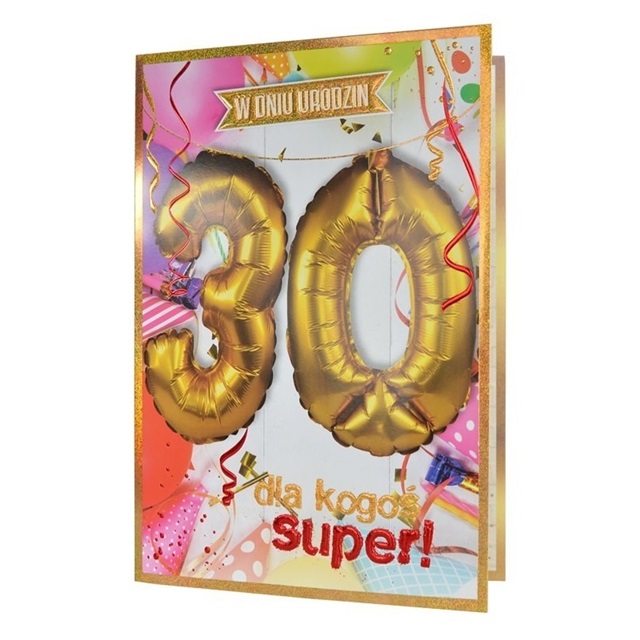 Karnet QBL-005 30 urodziny (z balonami)