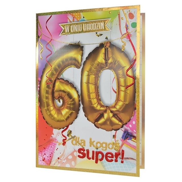 Karnet QBL-007 60 urodziny (z balonami)