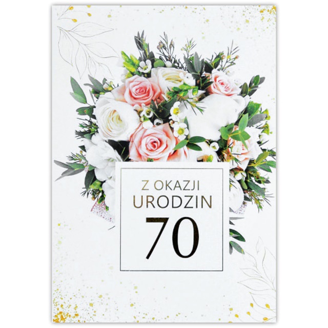 Kartka Silver TS-136 - 70 Urodziny