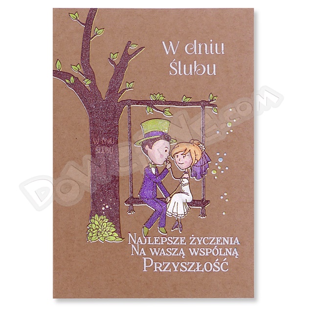Kartka SILVER TS-46 - Ślub