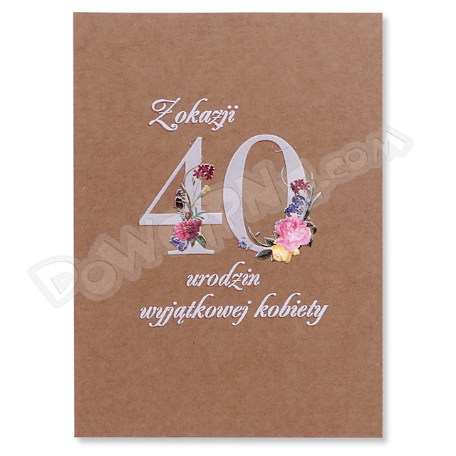 Karnet SILVER TS50 40 Urodziny