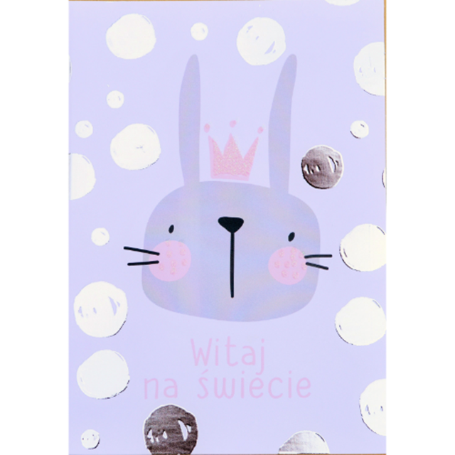 Kartka SILVER LO-81 - Witaj na świecie (córka)
