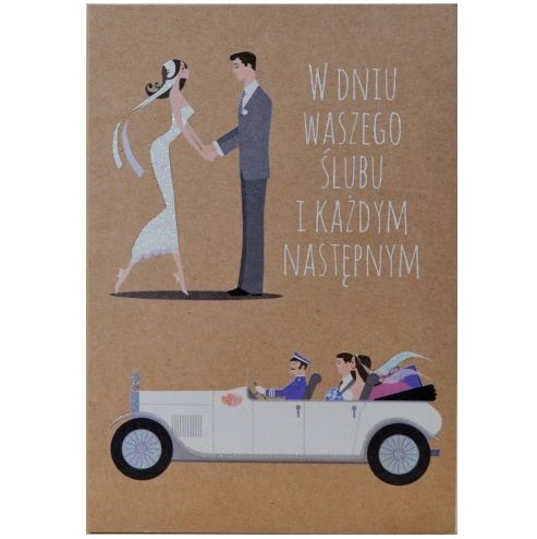 Kartka SILVER NY-34 - Ślub