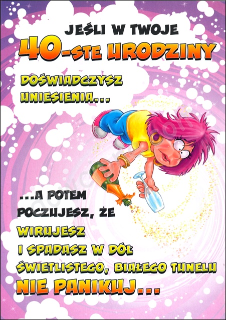 Kartka Funny TF-01 - 40 Urodziny