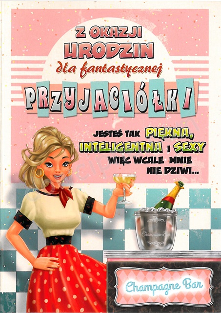 Kartka Funny TF-19 - Urodziny Przyjaciółki