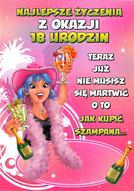 Kartka Funny TF-21 - 18 urodziny