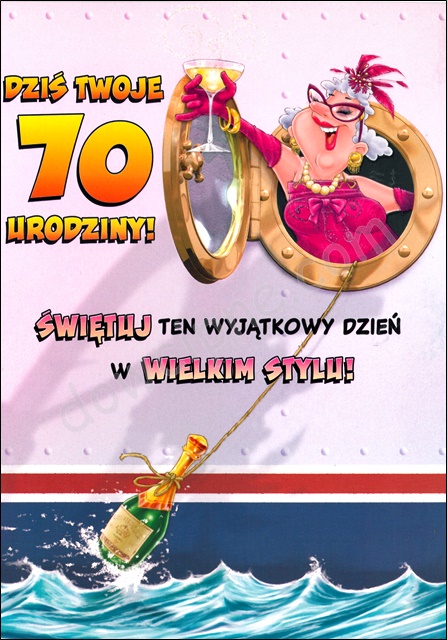 Kartka Funny TF-30 - 70 urodziny