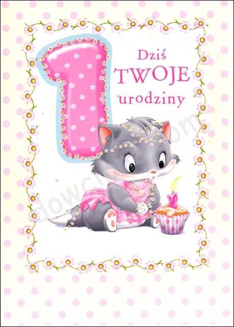 Kartka Funny TF-40 - 1 Urodziny
