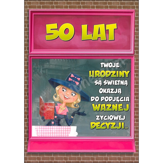 Kartka Funny TF-66 - 50 urodziny