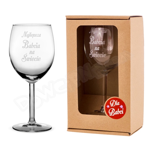 Kieliszek do wina 300 ml - Najlepsza Babcia na Świecie Kieliszek do wina 300 ml - Najlepsza Babcia na Świecie