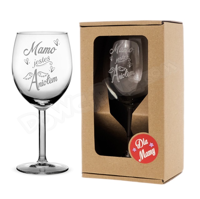 Kieliszek do WINA 300ml - Mamo jesteś Aniołem