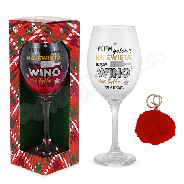 Kieliszek do wina SIGNORIA 700ML - ŚWIĘTA - Jestem gotowa na święta