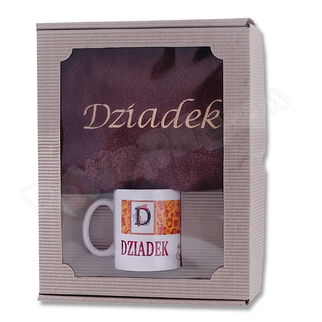 Komplet ET ręcznik + kubek - Dziadek