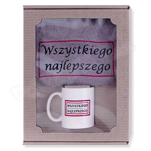 ET ręcznik + kubek zestaw - Wszystkiego Najlepszego (On)