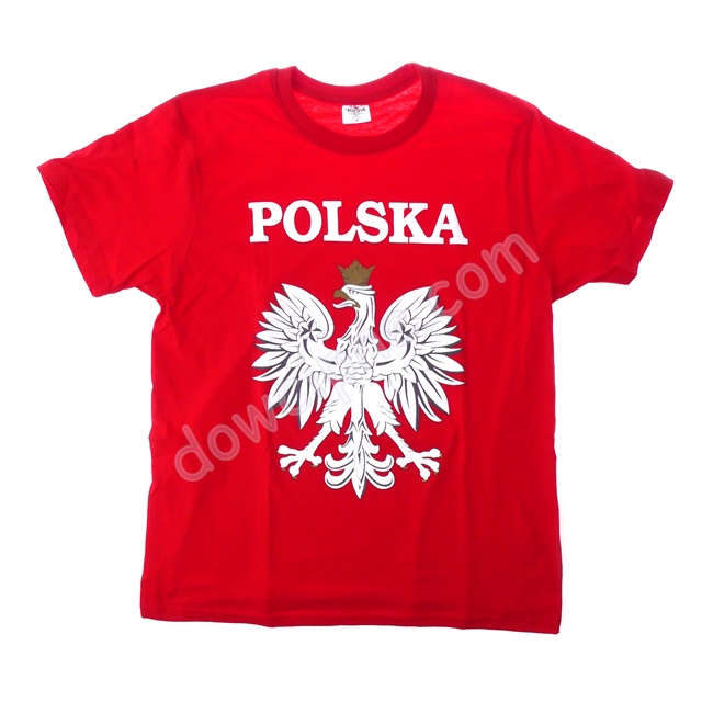 Koszulka B022 - Polska męska czerwona