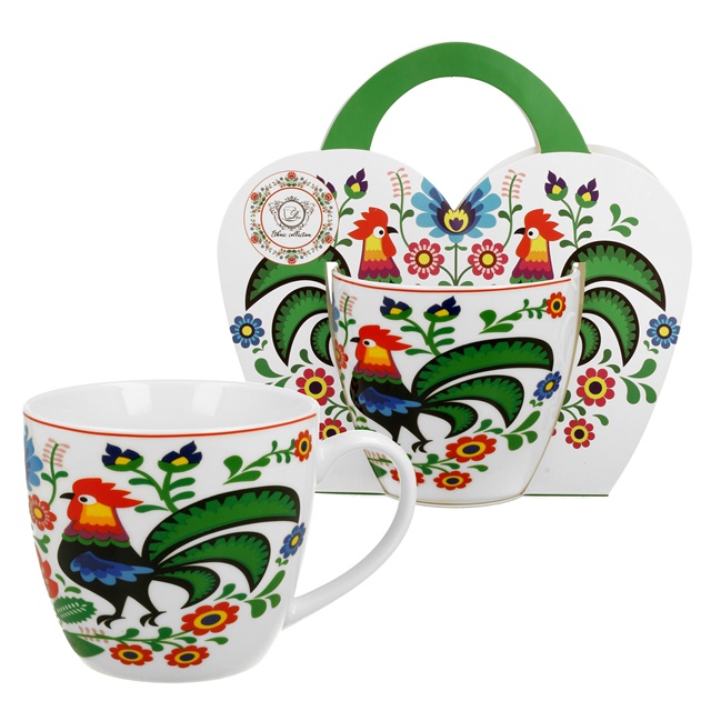 Kubek 460 ml - KOGUTY FOLK