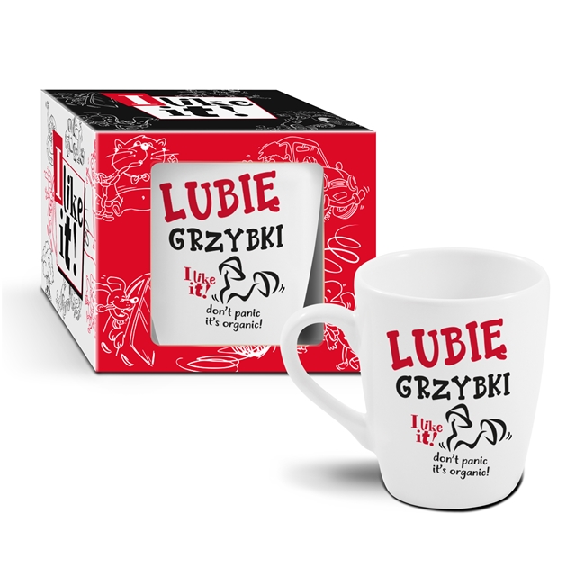 Kubek baryłka 300 ml I LIKE IT - Lubię grzybki