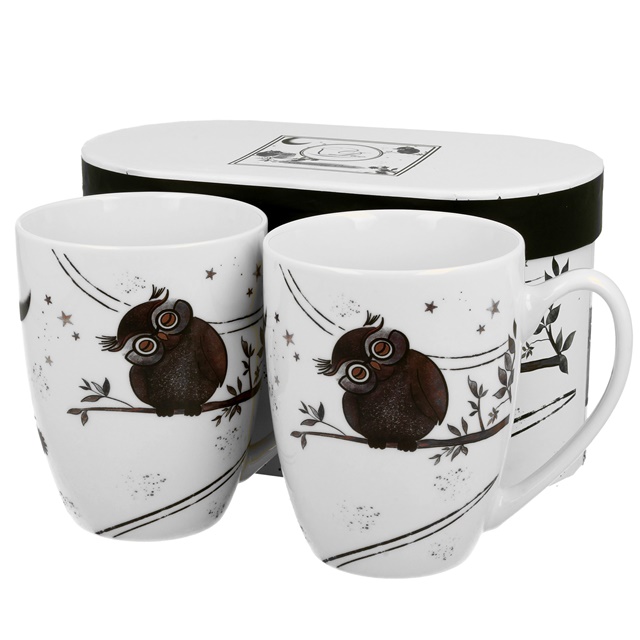 Kubek classic zestaw 2 szt. 380 ml - CHARMING OWLS