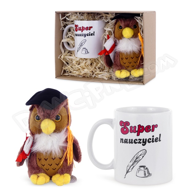 Zestaw Kubek ET Super Nauczyciel + sowa