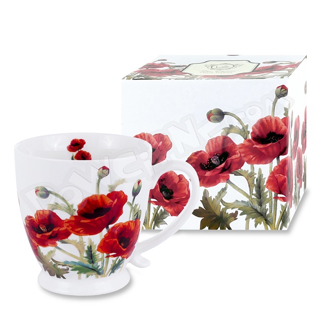 Kubek na stopce 480 ml - CLASSIC POPPIES