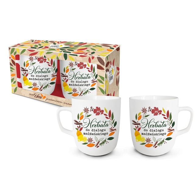 Kubek NBC zestaw 2 szt. 350 ml HOT TEA - Herbata do dialogu małżeńskiego