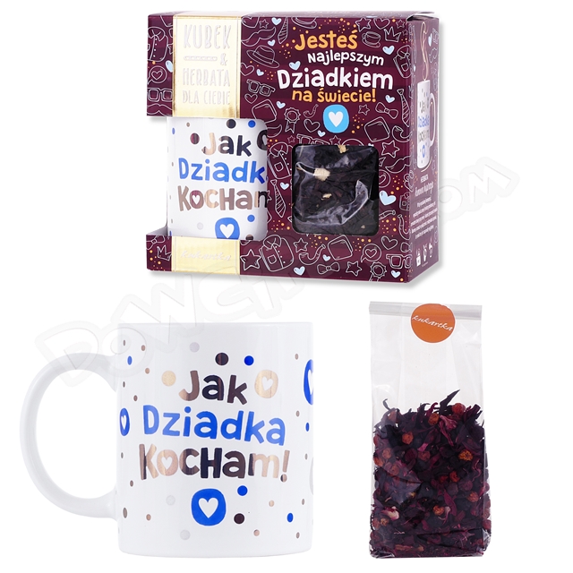 Kubek Q z herbatą KIH-006 - Jak Dziadka kocham!