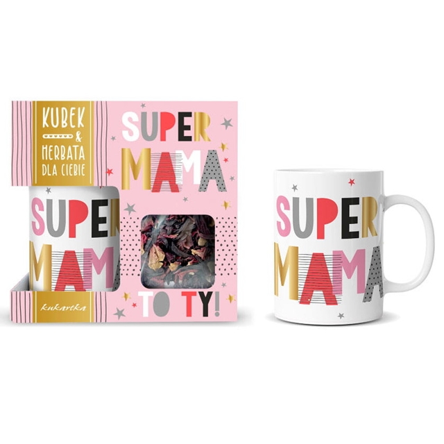 Kubek Q z herbatą KIH- 009 - Super Mama