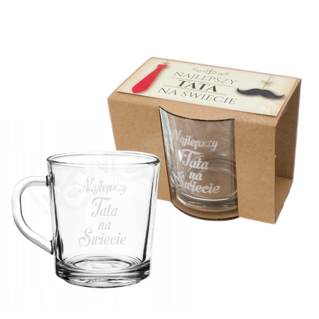 Kubek szklany DR - Najlepszy Tata na świecie