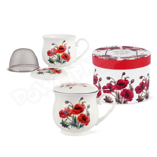 Kubek retro z zaparzaczem 530 ml - CLASSIC POPPIES