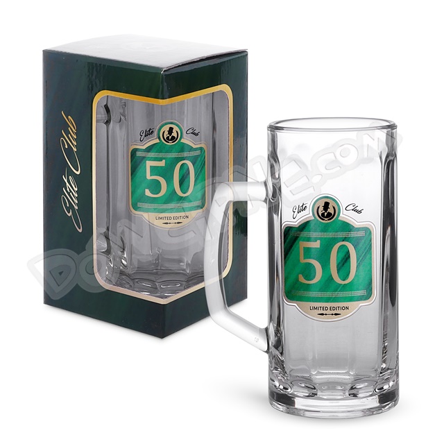 Kufel szklany 500ml Elite Club - 50 Urodziny
