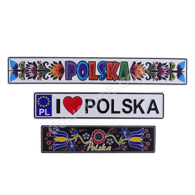 Magnes PL Folk Tablica rejestracyjna B684