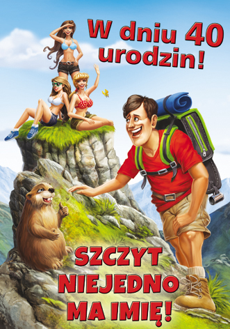 Kartka MA-013 - 40 urodziny (Góry)