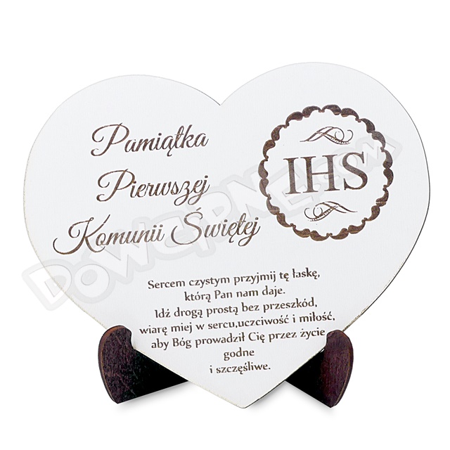 Pamiątka I Komunii na Stojaku (P1223) serce