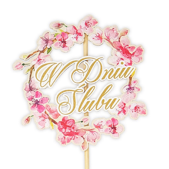 Pik drewniany KK zestaw 5 szt. 007 - W Dniu Ślubu