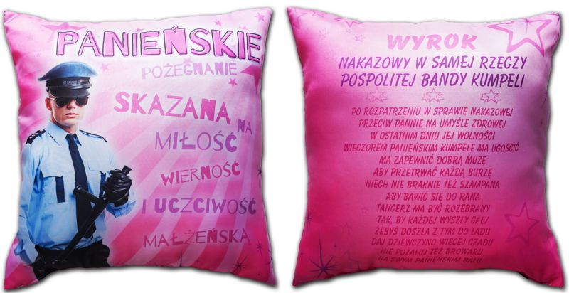 Poduszka a. S110 - Wieczór Panieński policjant