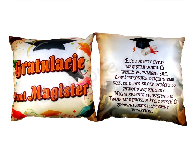 Poduszka a. S118 - Gratulacje Pani Magister