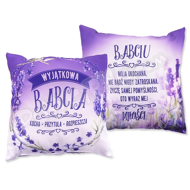 Poduszka a. S165 - Wyjątkowa Babcia kocha, przytula, rozpieszcza