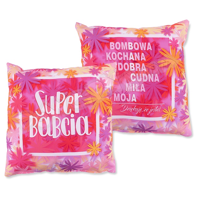 Poduszka a. S178 - Super Babcia różowa