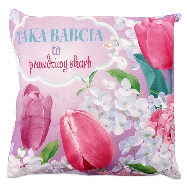 Poduszka ART duża - Taka Babcia to prawdziwy skarb