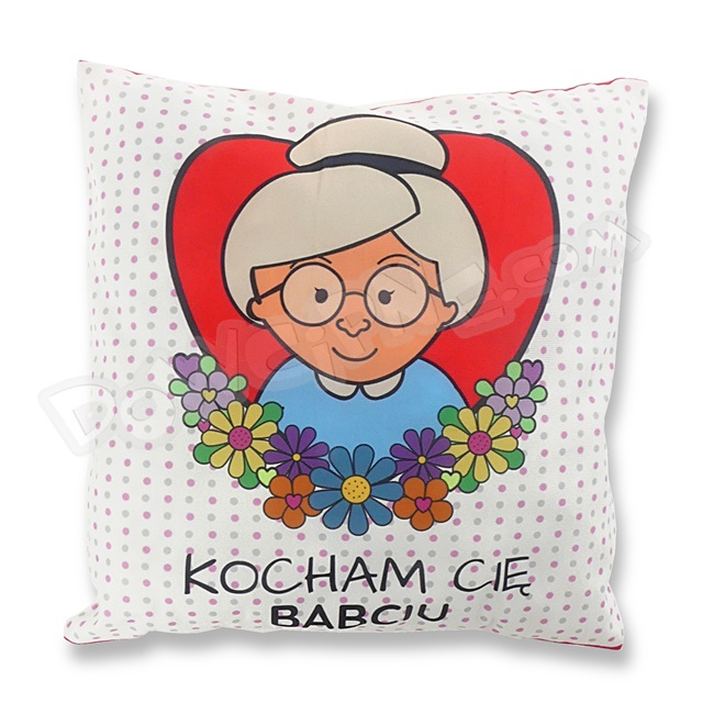 Poduszka ART duża - Kocham Cię Babciu