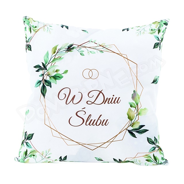 Poduszka B 001 - W Dniu Ślubu (listki)