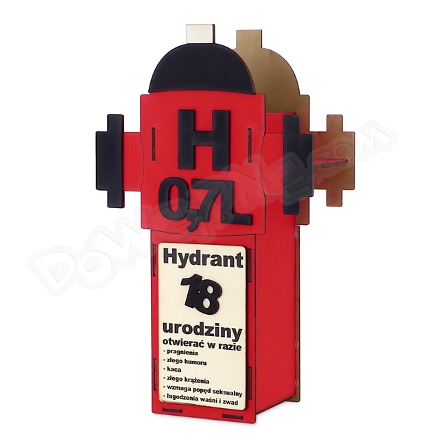 Pojemnik na butelkę Hydrant - 18 urodziny